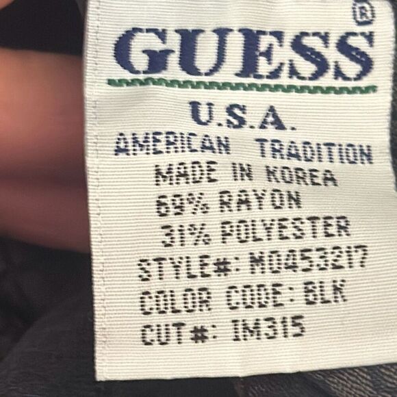 Guess Jeans Rayon Button Down Long Sleeve Shirt size Medium M USA - Picture 7 of 8